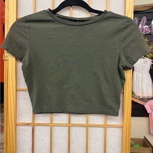 Wild Fable Dark Green Women's Crop Top